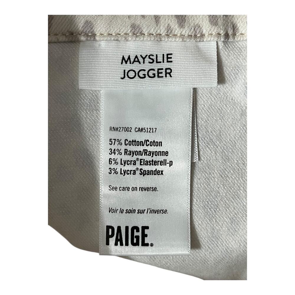 Paige Joggers Mayslie Animal print stretch twill size 32 - Picture 7 of 9